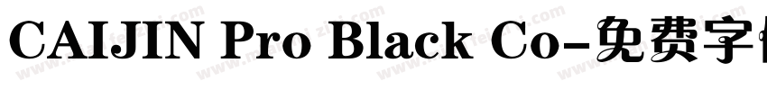 CAIJIN Pro Black Co字体转换